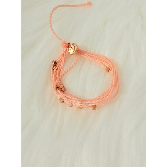 Pura Vida Pink Strand Rose Gold Beads Bracelet - Picture 2 of 3